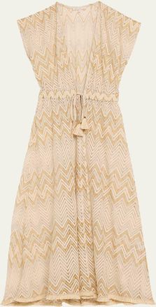Ramy Brook Chevron Katherine Caftan Coverup