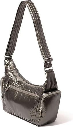 Baggallini Banana Sling Shoulder Womens Handbags Gunmetal Puff, Nylon