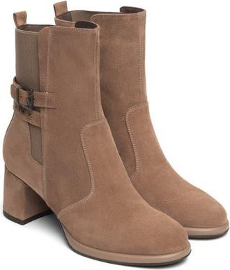 Nero Giardini Leather Block Heel Chelsea Bootie in Mocha at Nordstrom, Size 38
