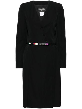 Chanel Tailleur monopetto con gonna 2000 - Nero