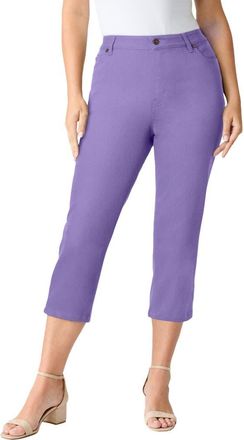Roaman's Plus Size 24/7 Stretch Capri Jean in Vintage Lavender at Nordstrom, Size 32