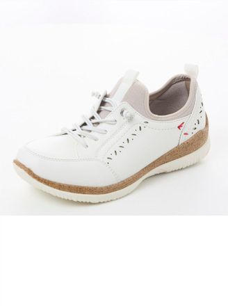 Jana Slipper JANA, Damen, Gr. 41, weiss (wei&szlig;), Lederimitat, Textil, Schuhe Slipper