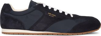 Prada Mens Sneakers Bimat Re-Nylon Suede Blue Polyamide Trainers