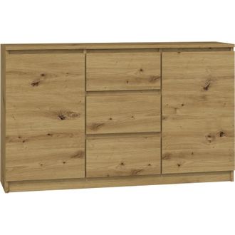 Topeshop Cazar C&oacute;moda Moderna 2 Puertas + 3 Cajones Dormitorio / Sal&oacute;n / Oficina Dimensiones: 75x120x40 Dise&ntilde;o Minimalista Mobiliario Funcional