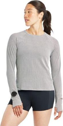 Oiselle Flyout Long-Sleeve Shirt - Womens in Black/white at Nordstrom, Size X-Large