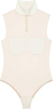 Courr&egrave;ges Body con 2 tasche Illusion - - Tops - Donna - Beige - M