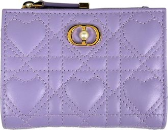 Dior Purple Leather Wallet (Bi-Fold) (Pre-Owned)