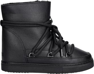 INUIKII Volledig Leren Wedge - Dames - Winterlaarzen - Zwart - 40 EU - Leer - Schoenen