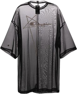 Champion embroidered logo T-shirt - men - Recycled Nylon/Elastane - S - Black