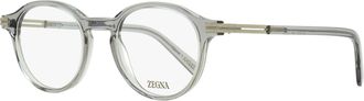 Ermenegildo Zegna Mens Classic Oval Eyeglasses EZ5269 020 Transparent Gray 48mm