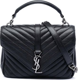 Saint Laurent Pre-owned Saint Laurent Medium Chevron Sheepskin Monogram College Satchel Ladies HFECLS8URU2NBN10