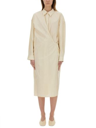 Christophe Lemaire Straight Collar Twisted Dress