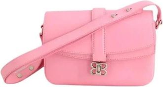 Balenciaga Pre-owned Cross Body Bags, female, Pink, Size: ONE SIZE Pre-owned Vintage Leather Crossbody Bag