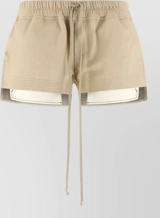 Rick Owens lamb leather short shorts