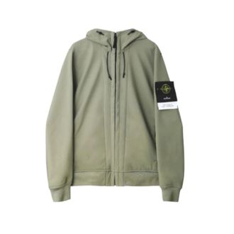 Stone Island Soft Shell-R Hooded Jacket - Heren - Vesten met rits - Groen - M - Hoodies & sweatvesten