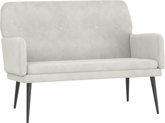 vidaXL Banco De Terciopelo Crema 108x79x79 Cm Vidaxl