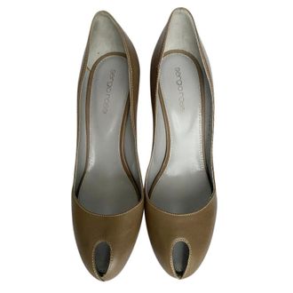 Sergio Rossi Khaki Leather Pumps Size 38.5