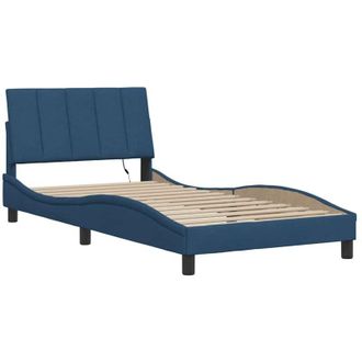 vidaXL Estructura De Cama Sin Colch&oacute;n Tela Azul 100x200 Cm Vidaxl