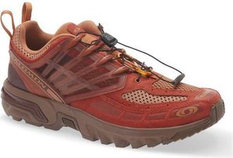 Salomon ACS Pro Red Ashes Running Sneaker in Pecan Brown/Chili/Mustang at Nordstrom, Size 10.5