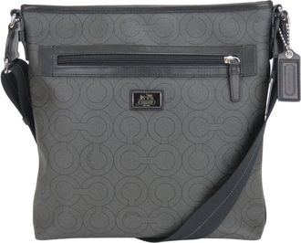 Coach Black Gray Pvc Shoulder Bag (Pre-Owned)