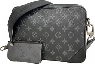Louis Vuitton Black Gray Shoulder Bag (Pre-Owned)