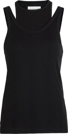 ARMARIUM Filippa Layered Ribbed Cotton Tank - Black - S (UK8-10 / S)