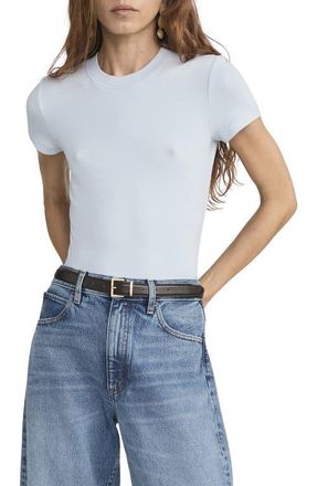 Frame Denim The Rib Baby T-Shirt in Sky Blue at Nordstrom, Size X-Small