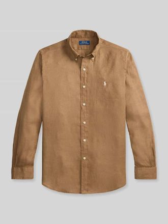 Polo Ralph Lauren Regular Fit Freizeithemd aus reinem Leinen in Mittelbraun, Gr&ouml;&szlig;e XXL