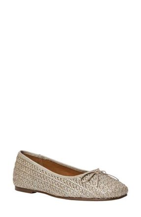 Andr&eacute; Assous Haley Ballet Flat in Platino Raffia at Nordstrom, Size 8.5