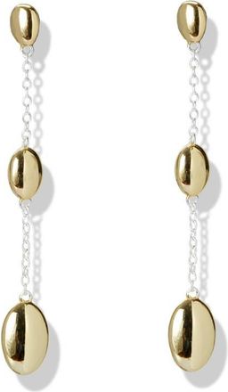 Argento Vivo Two-Tone Oval Linear Drop Earrings in Gold/Silver at Nordstrom
