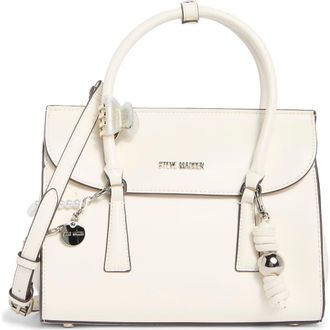 Steve Madden Bmimi Faux Leather Satchel in Ivory at Nordstrom Rack