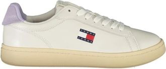 Tommy Hilfiger Witte Leren Dames Sneaker - Dames - Sneakers - Wit - 39 EU - Leer - Schoenen