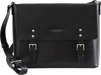 The Bridge Zwarte leren messenger tas Lorenzo - Heren - Schoudertassen - Zwart - ONE Size - Tassen