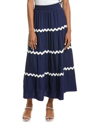 Sail to Sable Sail To Sable Tiered Linen-Blend Skirt