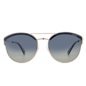 Polaroid Polarized Blue Gradient Round Ladies Sunglasses PLD 4057/S 0LKS/Z7 60