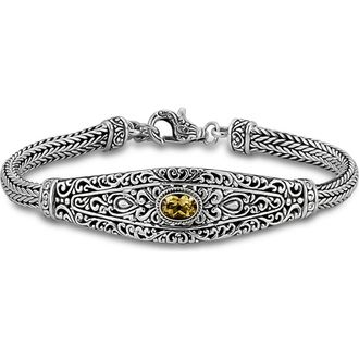 Samuel B. Sterling Silver Filigree Amethyst Bracelet in Yellow at Nordstrom Rack