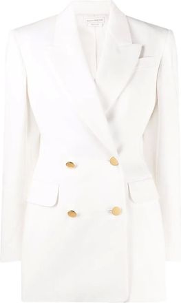 Alexander McQueen Blazer met dubbele rij knopen - Wit