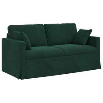 vidaXL Sof&aacute; Verde Oscuro 158 X 78 X 80 Cm Terciopelo Vidaxl
