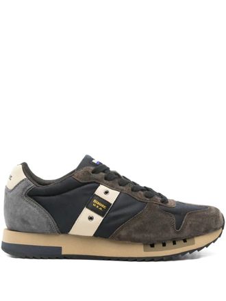Blauer stripe-detail panelled sneakers - Blue
