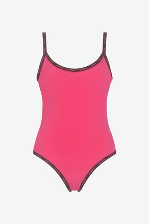 Moncler Einteiliger Badeanzug mit Logo-Tr&auml;gern