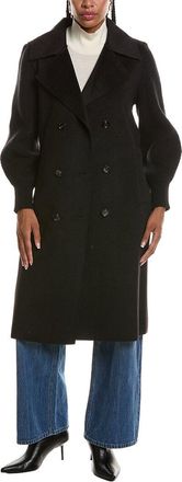 Ellen Tracy Mixed Media Double-Face Coat