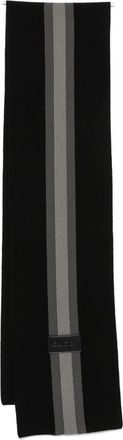 Gucci Logo-patch Striped Scarf