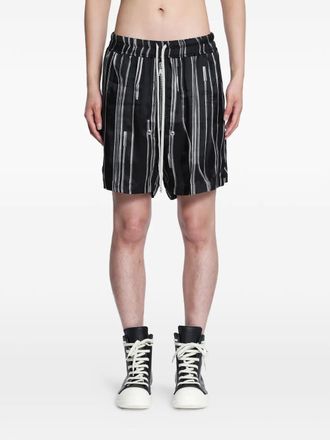 Rick Owens striped bela shorts - Black