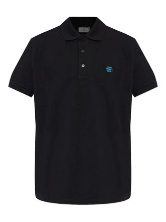 Etro embroidered polo shirt - Black