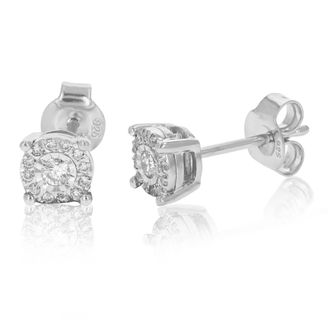 Vir Jewels 1/5 cttw Lab Grown Diamond Composite Earrings in Sterling Silver With Push Backs For Women