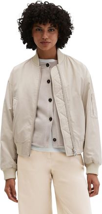 Marc O'Polo Blouson MARC OPOLO, Damen, Gr. 34, linen beige, Web, Obermaterial: 100% Polyester, unifarben, regular fit h&uuml;ftlang, Rippstrickb&uuml;ndchen, Jacken Blouson