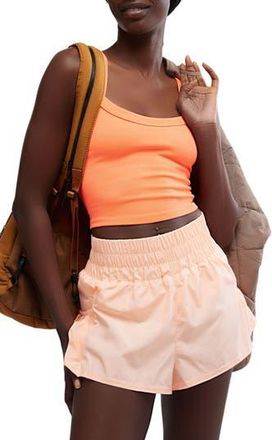 Free People FP Movement All Clear Rib Crop Camisole in Neon Coral at Nordstrom Rack, Size X-Large