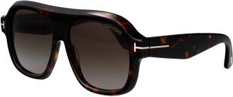 Tom Ford Rhonda Zonnebril - unisex - Zonnebrillen - Bruin - 56 MM - Accessoires