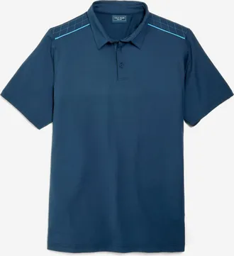 Cole Haan Mens SkyWeave Polo Shirt - Blue Size Medium