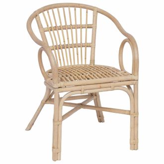 vidaXL Silla Apilable Natural 58 X 60 X 81 Cm Rat&aacute;n Vidaxl